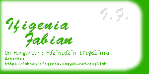 ifigenia fabian business card